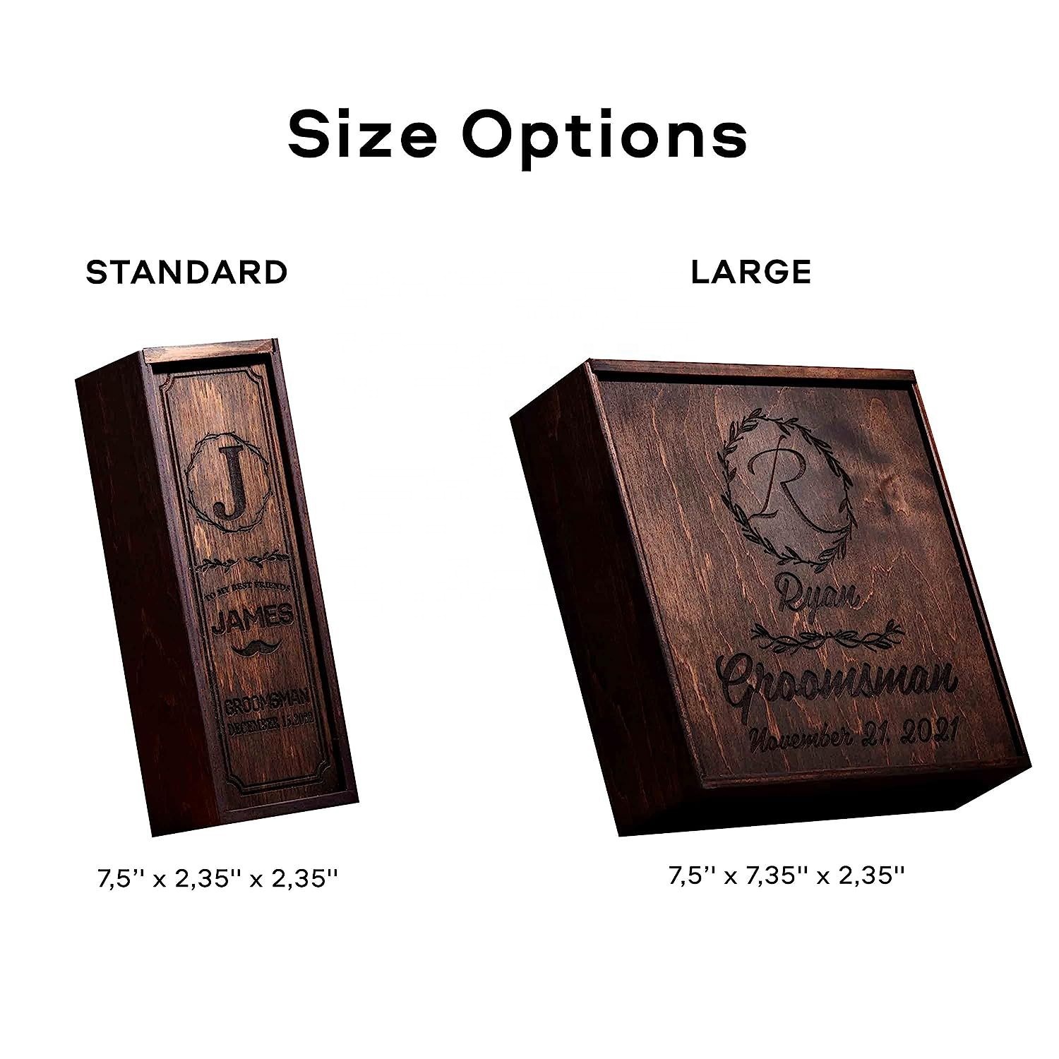 FADELI Custom Wooden Boxes Rustic Wood Cigar Box With Sliding Lid Humidor Cigar Box Cigar Case
