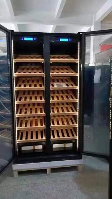 FADELI 3800 Pcs Cigar Dual Zone Temperature Humidity Climate Precise Control Big Cigar Humidor Cabinet