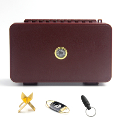 FADELI Custom Personalized 5-Cigar Capacity Portable Travel Humidor Frosted Plastic Cigar Gift Box with Accessories