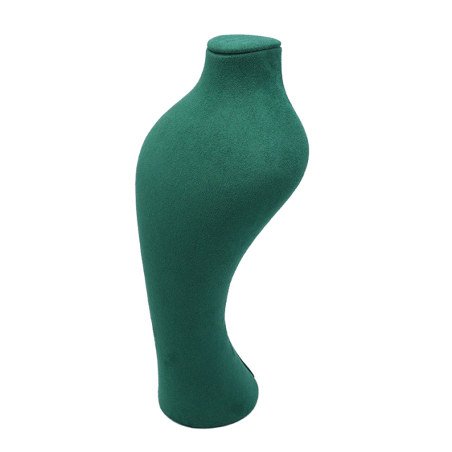 Factory Wholesale Custom Logo Dark Green Jewelry Display Necklace Stand