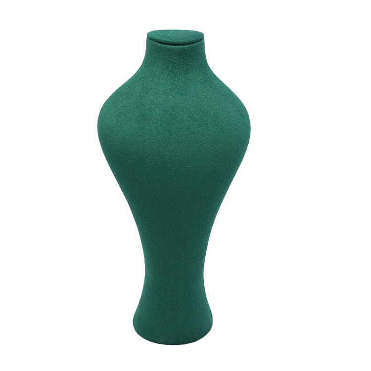 Factory Wholesale Custom Logo Dark Green Jewelry Display Necklace Stand