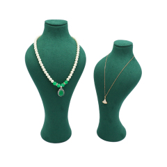 Factory Wholesale Custom Logo Dark Green Jewelry Display Necklace Stand