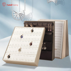 FADELI New PU Leather Jewelry Display Tray for Ring Bracelet Earring Necklace Jewelry Storage Jewelry Display Props