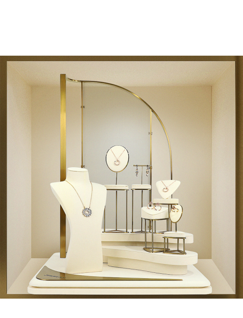Fashion Professional Jewelry Display Stand, Luxury Jewelry Display Stand Set for Jewelry Stores