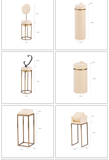 Fadeli Customized Logo Unique High-end White Microfiber Metal Necklace Jewelry Packaging Display Set Luxurious