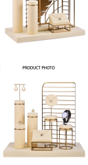 Fadeli Customized Logo Unique High-end White Microfiber Metal Necklace Jewelry Packaging Display Set Luxurious