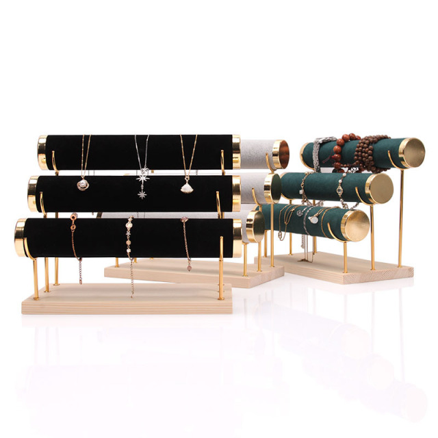 FADELI Factory Customized Jewelry Display Stand for Watch Necklace Bangle Bracelet Organizer Metal Jewelry Display Stand 3-layer