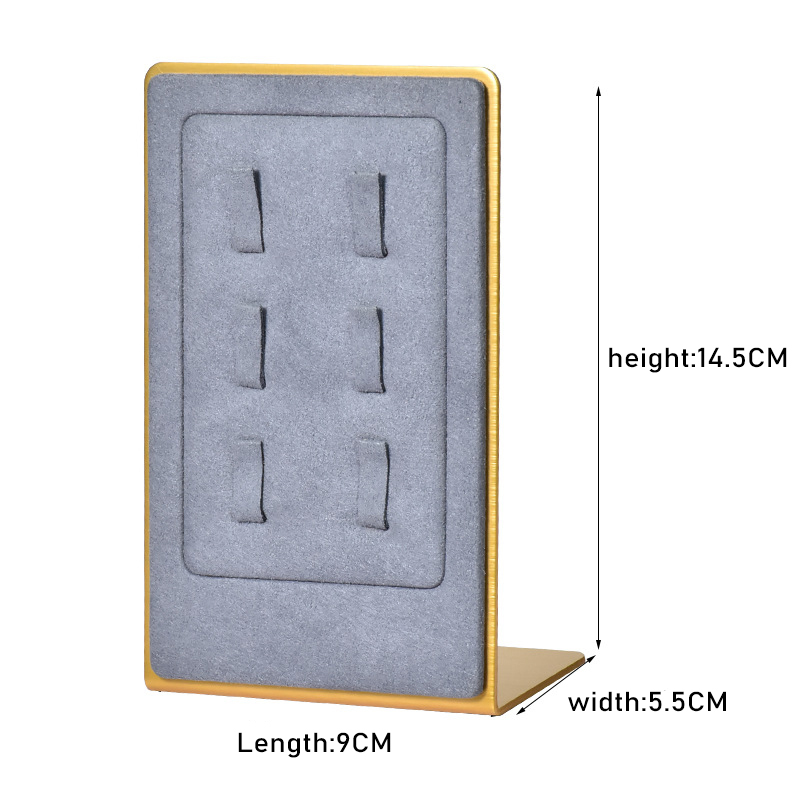 FADELI New Factory Customized Microfiber Jewelry Holder Jewelry Display Prop Metal Ring Display Stand