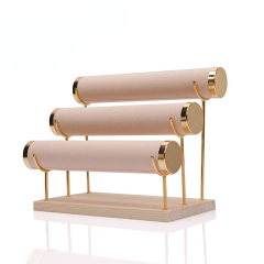FADELI Factory Customized Jewelry Display Stand for Watch Necklace Bangle Bracelet Organizer Metal Jewelry Display Stand 3-layer