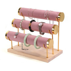 FADELI Factory Customized Jewelry Display Stand for Watch Necklace Bangle Bracelet Organizer Metal Jewelry Display Stand 3-layer