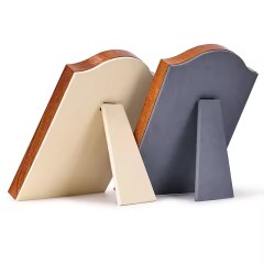 FADELI Factory Customized Wooden Frame Microfiber Earring Display Stand Ring Display Stand Pendant Display Trays Racks Holder