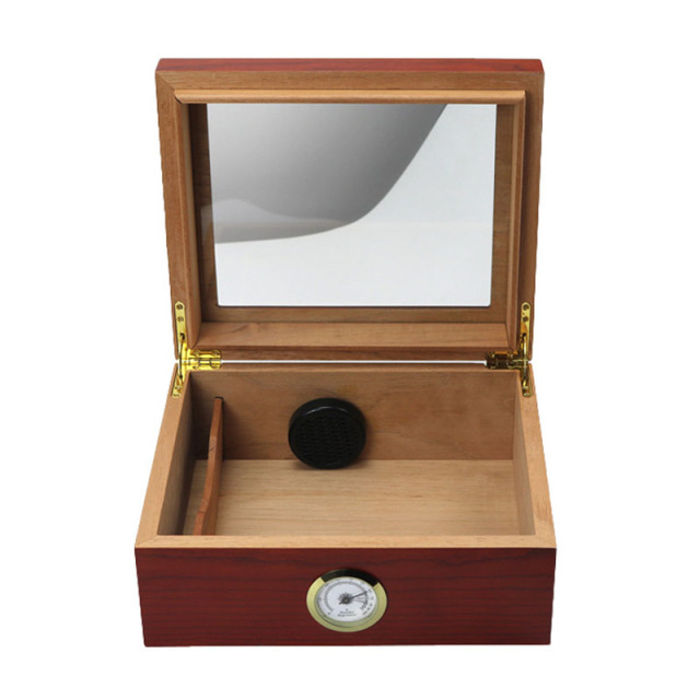FADELI Personalized Wooden Cigar Humidor Glass Top Wooden Cigar Box Custom logo Wooden Cigar Box Wholesale