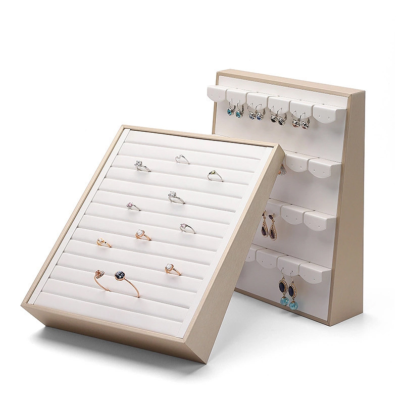 New PU Leather Jewelry Display Tray for Ring Bracelet Earring Necklace Jewelry Storage Jewelry Display Props