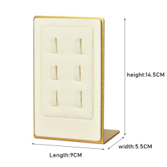 FADELI New Factory Customized Microfiber Jewelry Holder Jewelry Display Prop Metal Ring Display Stand