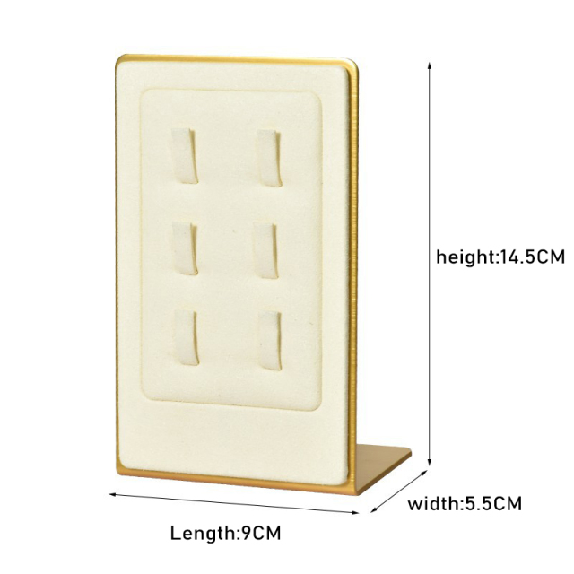 FADELI New Factory Customized Microfiber Jewelry Holder Jewelry Display Prop Metal Ring Display Stand