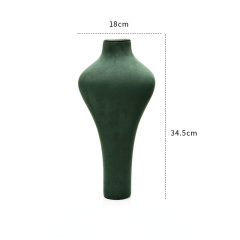 FADELI New Arrival High-end PU Velvet Microfiber Jewelry Display Props Necklace Display Stand Dark Green