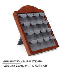 FADELI Factory Customized Wooden Frame Microfiber Earring Display Stand Ring Display Stand Pendant Display Trays Racks Holder