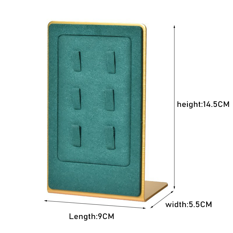 FADELI New Factory Customized Microfiber Jewelry Holder Jewelry Display Prop Metal Ring Display Stand