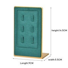 FADELI New Factory Customized Microfiber Jewelry Holder Jewelry Display Prop Metal Ring Display Stand