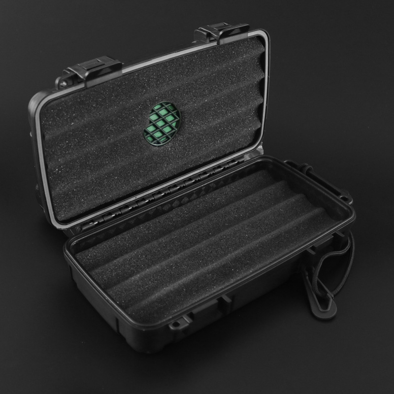 FADELI Portable Cigar Box Waterproof Small Tool Equipment Protective Plastic Case Hard Foam Humidors Used to Hold Cigars