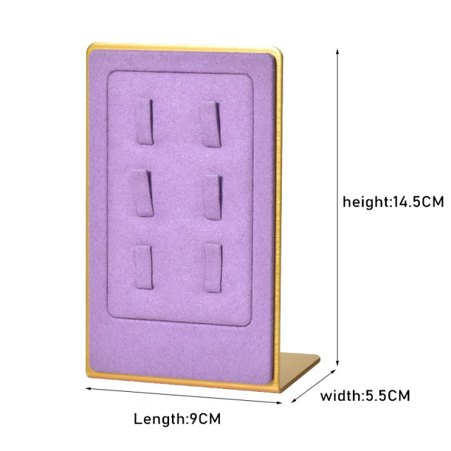 FADELI New Factory Customized Microfiber Jewelry Holder Jewelry Display Prop Metal Ring Display Stand