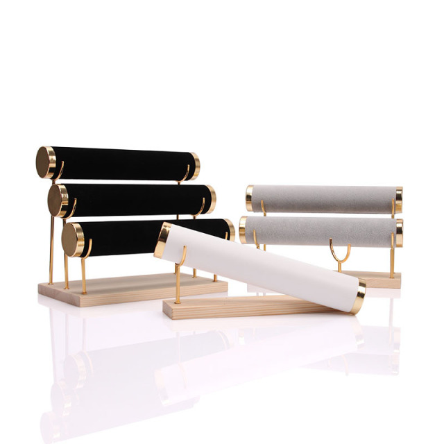 FADELI Factory Customized Jewelry Display Stand for Watch Necklace Bangle Bracelet Organizer Metal Jewelry Display Stand 3-layer