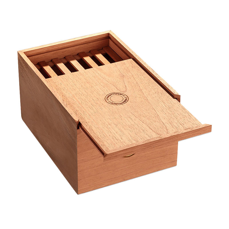 FADELI Customizable Cigar Box 10-Cigars Capacity Portable Travel Humidor Frosted Plastic Cigar Storage Case Gift Box