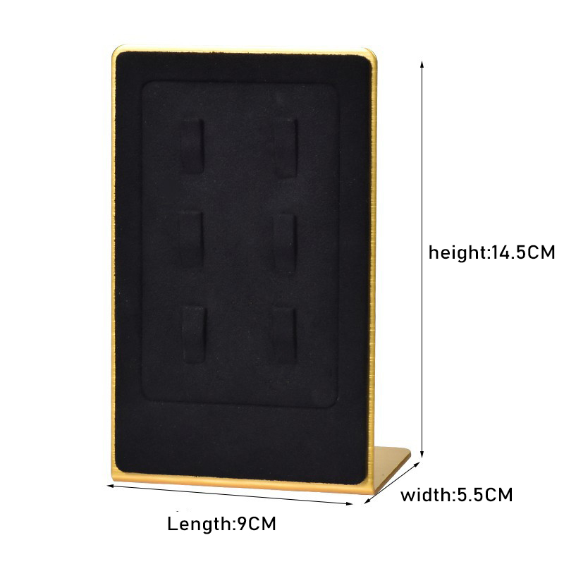 FADELI New Factory Customized Microfiber Jewelry Holder Jewelry Display Prop Metal Ring Display Stand