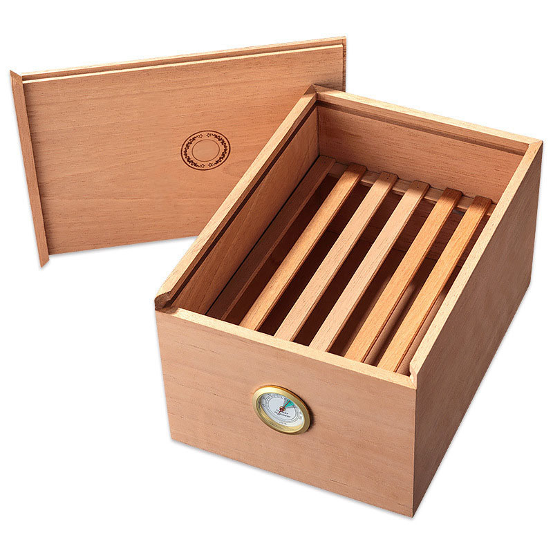 FADELI Customizable Cigar Box 10-Cigars Capacity Portable Travel Humidor Frosted Plastic Cigar Storage Case Gift Box