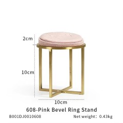 FADELI Factory-customized Suede Leather Jewelry Display Stand for Necklace Bracelet Ring Metal Jewelry Display Props