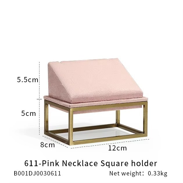 FADELI Factory-customized Suede Leather Jewelry Display Stand for Necklace Bracelet Ring Metal Jewelry Display Props