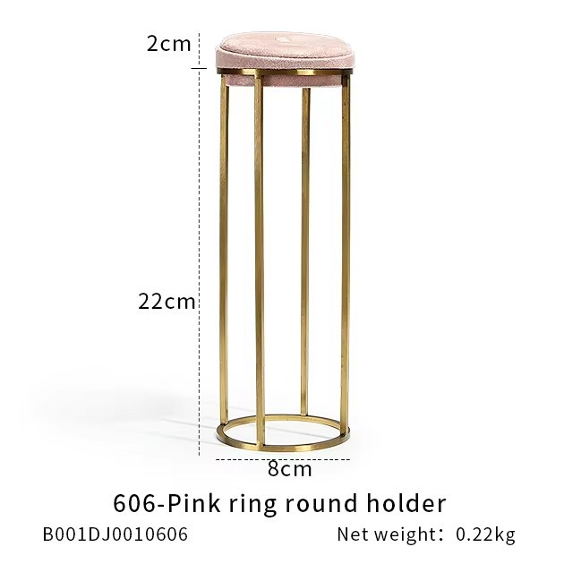 FADELI Factory-customized Suede Leather Jewelry Display Stand for Necklace Bracelet Ring Metal Jewelry Display Props