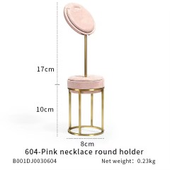 FADELI Factory-customized Suede Leather Jewelry Display Stand for Necklace Bracelet Ring Metal Jewelry Display Props