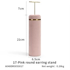 FADELI Factory-customized Suede Leather Jewelry Display Stand for Necklace Bracelet Ring Metal Jewelry Display Props