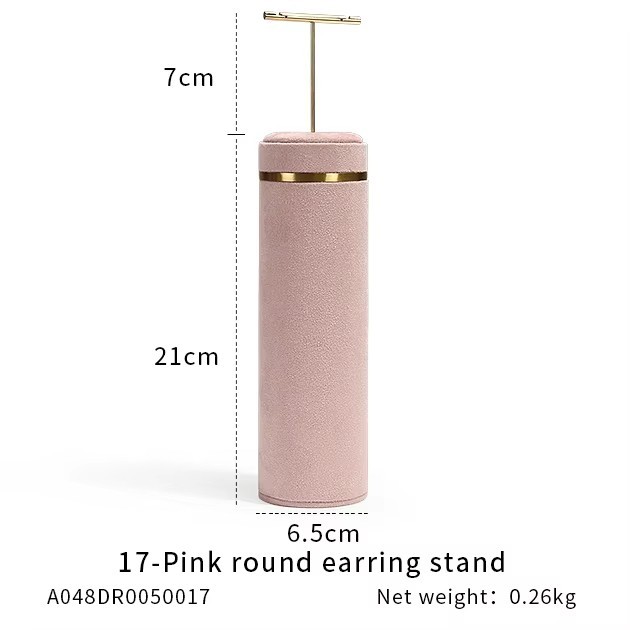 FADELI Factory-customized Suede Leather Jewelry Display Stand for Necklace Bracelet Ring Metal Jewelry Display Props