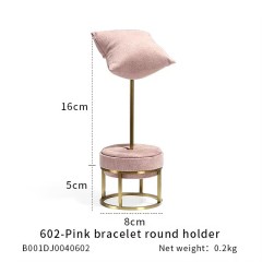 FADELI Factory-customized Suede Leather Jewelry Display Stand for Necklace Bracelet Ring Metal Jewelry Display Props