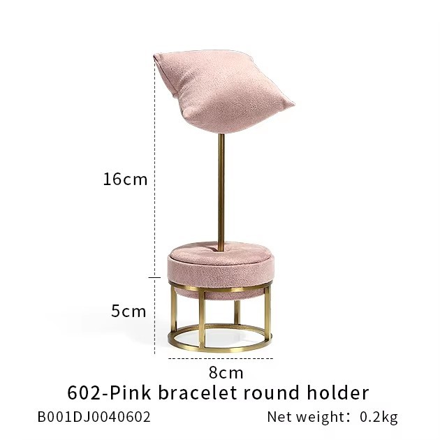 FADELI Factory-customized Suede Leather Jewelry Display Stand for Necklace Bracelet Ring Metal Jewelry Display Props