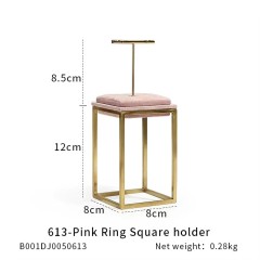 FADELI Factory-customized Suede Leather Jewelry Display Stand for Necklace Bracelet Ring Metal Jewelry Display Props