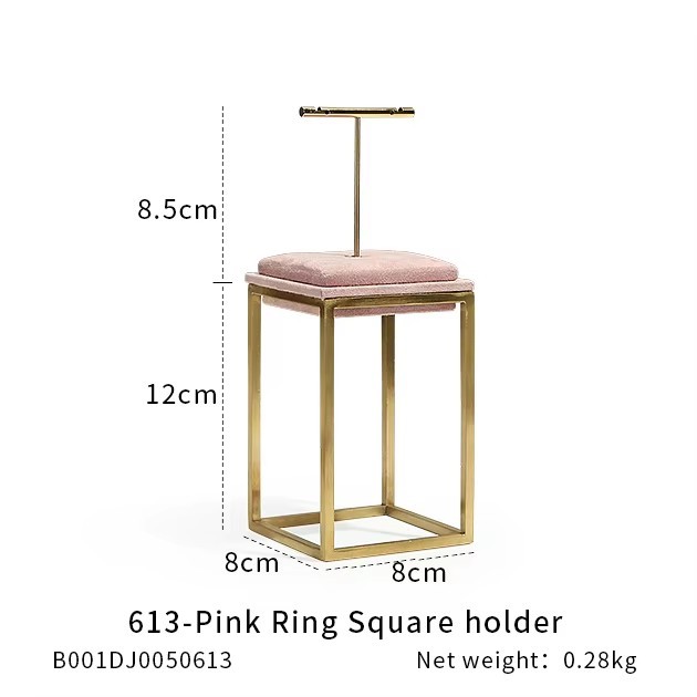 FADELI Factory-customized Suede Leather Jewelry Display Stand for Necklace Bracelet Ring Metal Jewelry Display Props