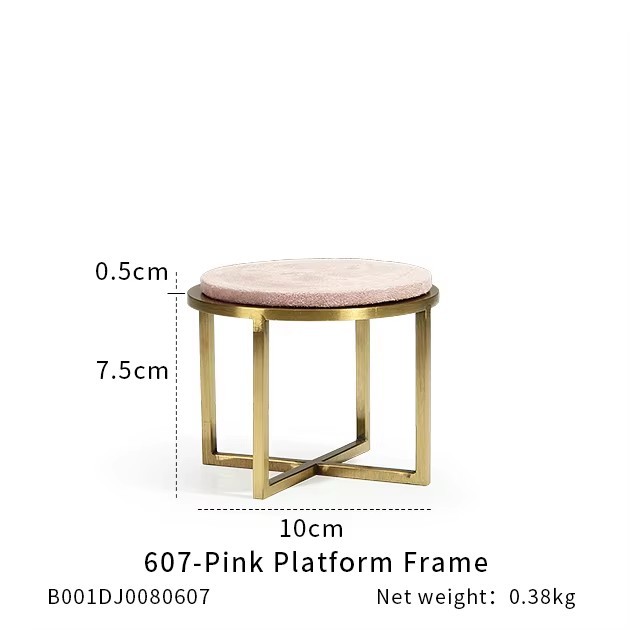 FADELI Factory-customized Suede Leather Jewelry Display Stand for Necklace Bracelet Ring Metal Jewelry Display Props