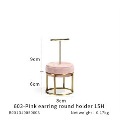 FADELI Factory-customized Suede Leather Jewelry Display Stand for Necklace Bracelet Ring Metal Jewelry Display Props