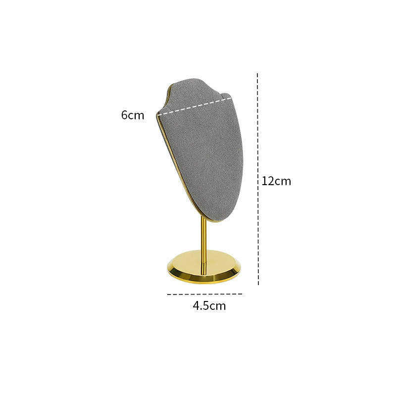 FADELI New Metal Microfiber Jewelry Display Stand Holder Jewelry Display Prop Necklace Display Rack