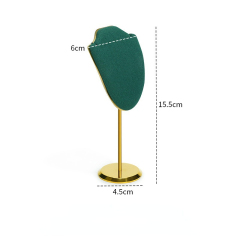 FADELI New Metal Microfiber Jewelry Display Stand Holder Jewelry Display Prop Necklace Display Rack