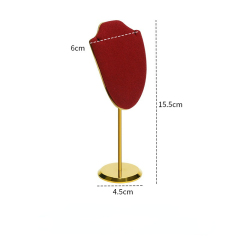 FADELI New Metal Microfiber Jewelry Display Stand Holder Jewelry Display Prop Necklace Display Rack