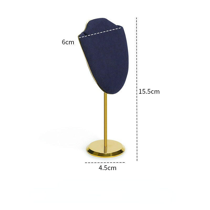 FADELI New Metal Microfiber Jewelry Display Stand Holder Jewelry Display Prop Necklace Display Rack