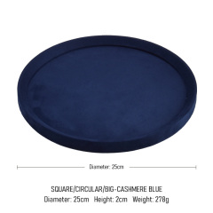 FADELI New Velvet Jewelry Display Tray Round Oval-shaped Jewelry Organizer Rack Holder for Necklace Chain Ring Earrings Bracelet