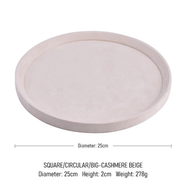 FADELI New Velvet Jewelry Display Tray Round Oval-shaped Jewelry Organizer Rack Holder for Necklace Chain Ring Earrings Bracelet