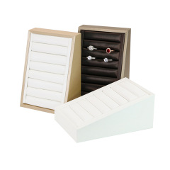 FADELI New Jewelry Display Stand Rack Ladder Shaped Pu Leather Jewelry Display Props for Bracelet Rings