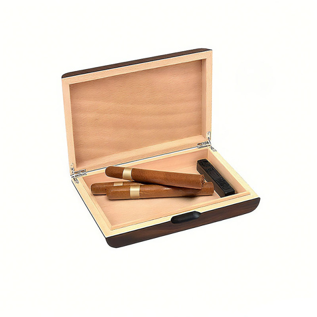 FADELI Custom Cigar Box Cedar Wooden Box Cigarette Case Cigar Humidor with Humidifier