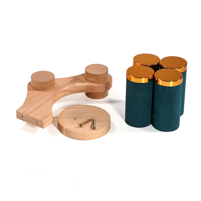 FADELI Portable T-Bar Wood Jewelry Display Stand Watch Stand 2 Layer Bracelet Display Stand